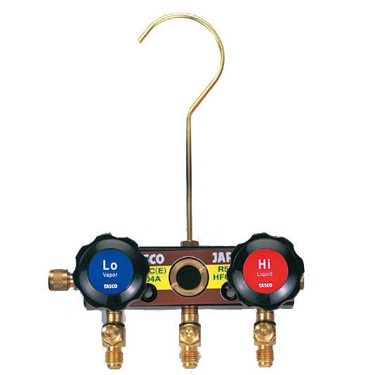 イチネンTASCO （タスコ） マニホールド用ボディ TA124F-11 R404A、R407C、R507A、R134a ゲージマニホ..