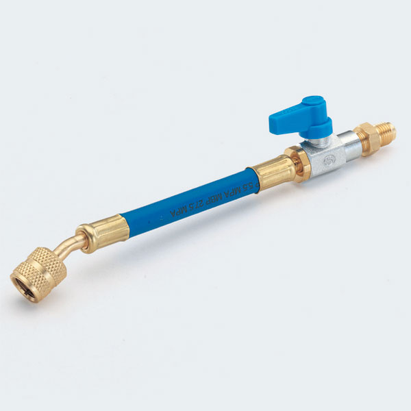 イチネンTASCO （タスコ） バルブ付ホースアダプタ- 1/4x5/16 （R410A） TA131A-1 R410A用バルブ付ホー..