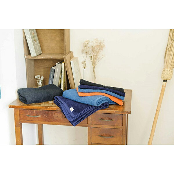 旭紡績:ペルーコットン バスタオル 黒 PE-B-001-BK【メーカー直送品】