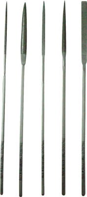 TRUSCO（トラスコ中山） ダイヤモンドミニヤスリ 平・半丸・丸・三角・角 5本組セット 細目