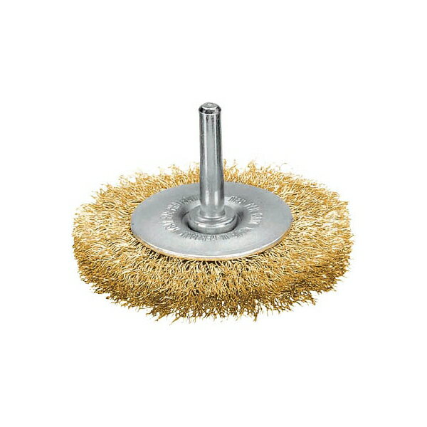 LESSMANN:軸付ホイルブラシ 真鍮メッキ鋼線 0.25 φ50 415752 オレンジブック 7521359