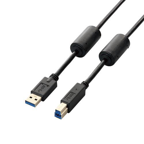 【9/1限定 全品ポイント最大25倍】 ELECOM（エレコム）:フェライトコア付きUSB3.0ケーブル （A-B） USB3-BF10BK