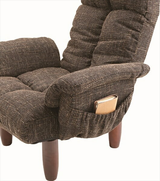 【地域制限有】【メーカー直送】東谷 脚付パーソナルチェア ブラウン RKC-39BR 1人掛 チェア [2]