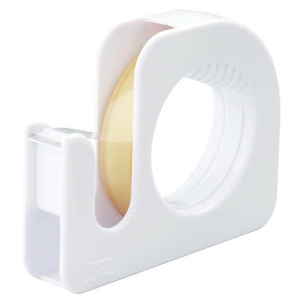 ニチバン セロテープ ハンドカッター 直線美 （大巻ハンドカッター付）巻芯径76mm 白 TC-20CB5 事務用品 文房具 筆記具 ファイル 机上整理 梱包 接着 （大巻付）巻芯径76mm TC-20CB5 00050