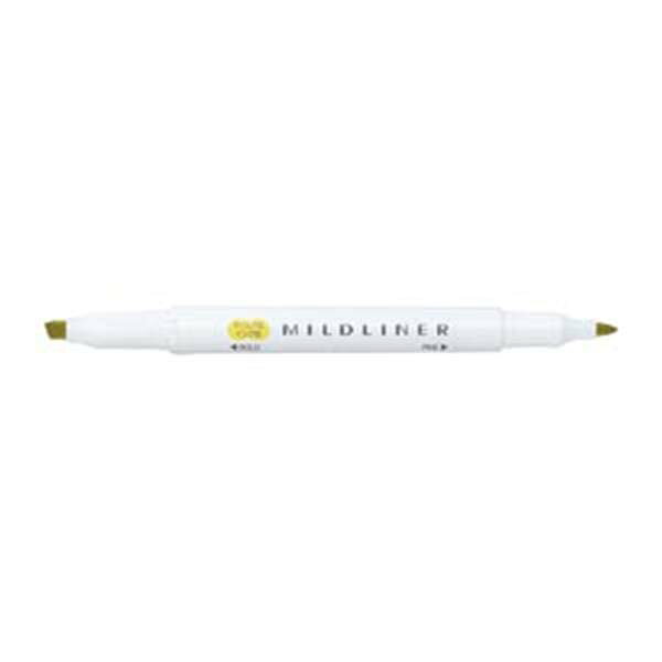 ゼブラ マイルドライナー 細字/太字 【インク色：マイルドゴールド】 WKT7-MGO WKT7-MGO 事務用品 文房具 筆記具 ファイル 机上整理 オフィス （インク色マイルドゴールド] 00790