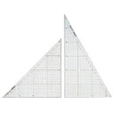 クラウン ノングレアタイプ三角定規 方眼三角定規 1セット CR-HR300 事務用品 文房具 筆記 ファイル 机上整理 梱包 製図 設計 CR-HR300 0...