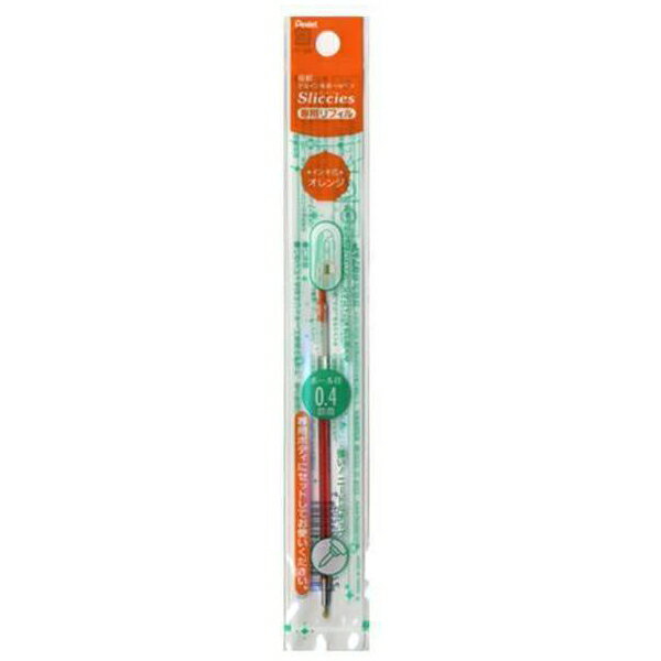 ぺんてる アイプラス スリッチーズリフィル ボール径0.4mm オレンジ XBGRN4F1 事務用品 文房具 筆記具 ファイル 机上整理 オフィス 09433