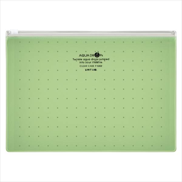 LIHIT LAB.（リヒトラブ） AQUA DROPs クリヤーケース A5判 黄緑 F-5302-6 F-5302-6 事務用品 文房具 筆記具 ファイル 机上整理 オフィス 10475