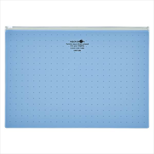 LIHIT LAB.（リヒトラブ） AQUA DROPs クリヤーケース A4判 青 F-5303-8 F-5303-8 事務用品 文房具 筆記具 ファイル 机上整理 オフィス 10488