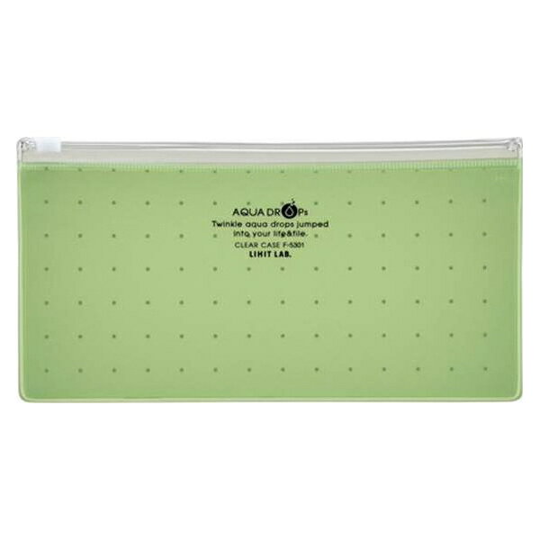 乐天商城 - LIHIT LAB.（リヒトラブ） AQUA DROPs クリヤーケース PEN （通帳） 黄緑 F-5301-6 F-5301-6 事務用品 文房具 筆記具 ファイル 机上整理 オフィス 10492