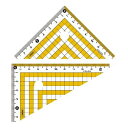 共栄プラスチック カラー三角定規 イエロー 1セット CPK-120-Y 事務用品 文房具 筆記 ファイル 机上整理 学習 幼児 児童 CPK-120-Y 16...
