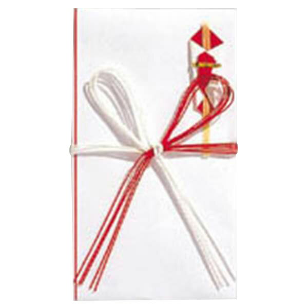 マルアイ 一般用金封 （お祝い） 外寸:縦185×横105mm 中袋付 赤白花結 キ-106 事務用品 文房具 記念 フ..