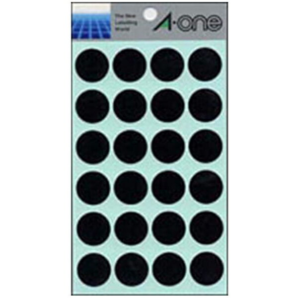 エーワン カラーラベル 丸型20mm径 黒 1P14シート （336片） 07049 事務用品 文房具 筆記具 ファイル 机上整理 ラベル 付箋 07049 33470