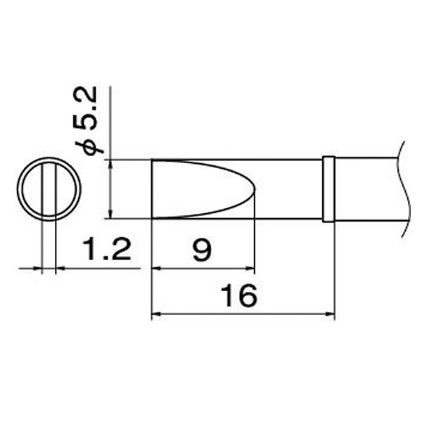 Soldering Irons - HAKKO（白光） T12-DL52 こて先/5.2DL型 【新規登録用】 こて先 5.2DL型 000056087154