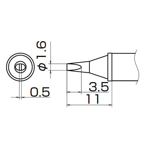樂天商城 - HAKKO（白光） T12-WD16 こて先/1.6WD型高熱容量 T12-WD16 こて先 1.6WD型 000056087229