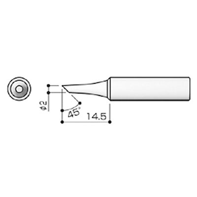 HAKKO（白光） T18-C2 こて先/2C型 【新規登録用】 こて先 2C型 000056087258