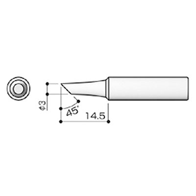 HAKKO（白光） T18-C3 こて先/3C型 T18-C3 こて先 3C型 000056087263