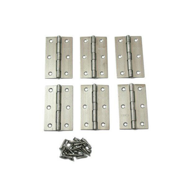 ハイロジック:ステンレス蝶番 64ミリ 入数1袋 （6枚） 17494 家具・タンスの蝶番（丁番）シリーズ