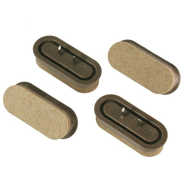 ハイロジック:打込フェルト 19x45ミリ 入数1袋 （4個） A-217 防音・防振ゴム・スポンジ・フェルト・フ..