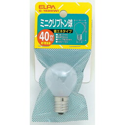 ELPA（エルパ）:クリプトン球40W G-103H（W）