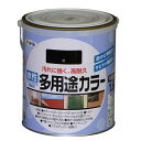 アサヒペン:水性多用途カラー 1.6L 黒 4970925461520 塗料 ペンキ 水性多用途 水性多用途カラー