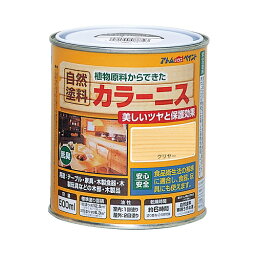 アトムハウスペイント:油性カラーニス 500ML クリヤー 4971544088709 植物原料 食品衛生法 テーブル 家具 木 木製食器 安心