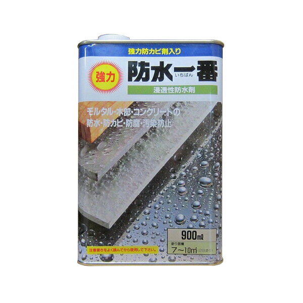 あす楽 日本特殊塗料:強力防水一番 900ML クリヤー 49