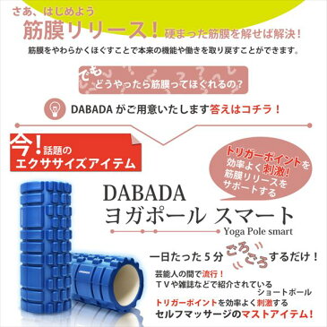 あす楽 DABADA(ダバダ):ヨガポールスマート ブルー new-yoga-pole 2個で基本送料無料 ショートポール エクササイズ ストレッチポール フォームローラー コンパクト ダイエット 筋膜リリース セルフメンテナンス 免疫