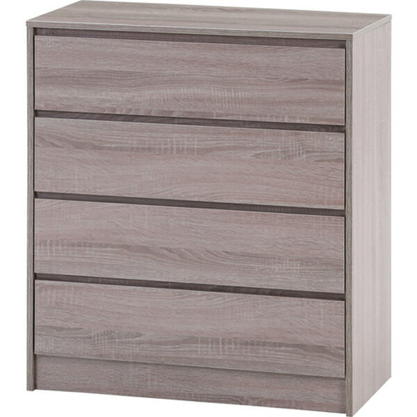 【地域制限有】【メーカー直送】不二貿易 工具不要4段チェスト GY 00099455