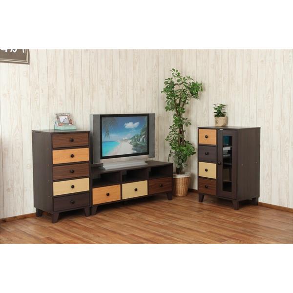 【地域制限有】【メーカー直送】不二貿易 ウッドグラデーション キャビネット 引出4杯 00096300