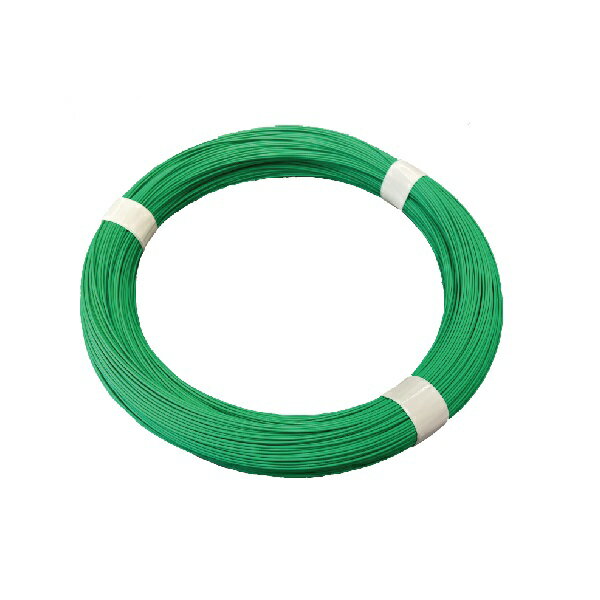 フジテック・ジャパン:カラー針金グリーン 25M巻 #14x25M 19893 針金 カラー針金 グリーン針金 ビニール巻針金 19893 フジテックジャパン フジテック