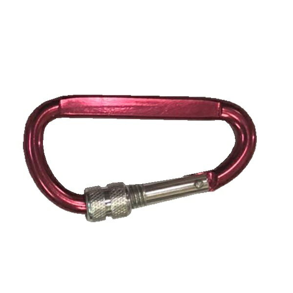 フジテック・ジャパン アルミカラビナ環付 8赤 60621