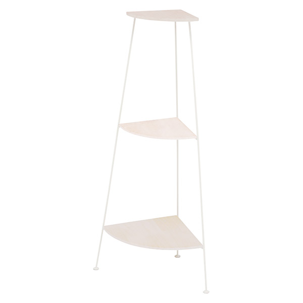 萩原:デポシリーズ ラック（ホワイト） KR-3847WH コーナーラック
