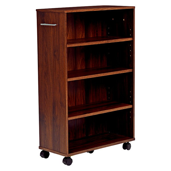 萩原:マガジンラック（ブラウン） RCC-1023BR-L【メーカー直送品】 マガジンラック キャスター付き 省スペース ブラウン 4934257257664