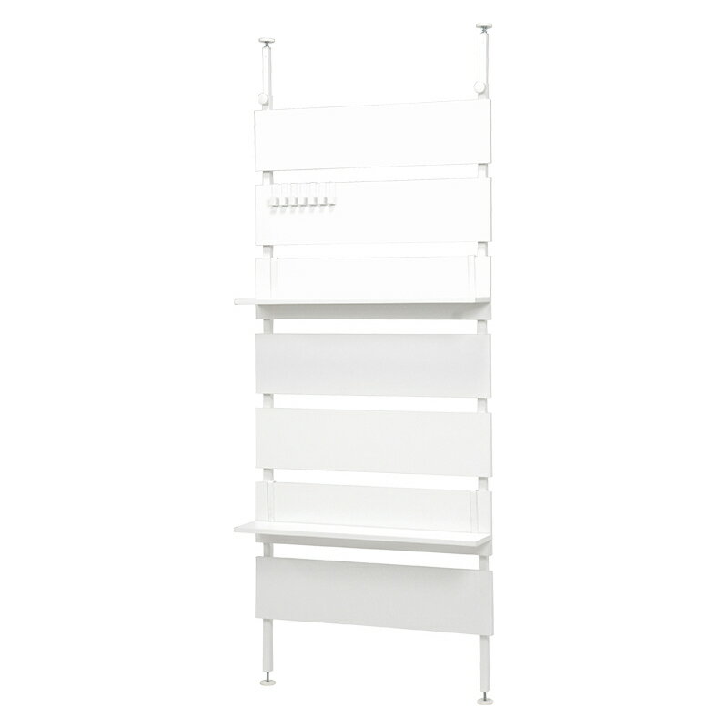 【地域制限有】【メーカー直送】萩原 突っ張りウォールラック KTR-3148WH