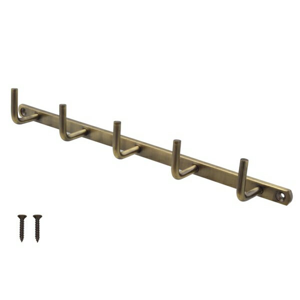 ハイロジック:スタイリッシュ 5連ラインフック ゴールド 58647 インテリア アンティーク フック