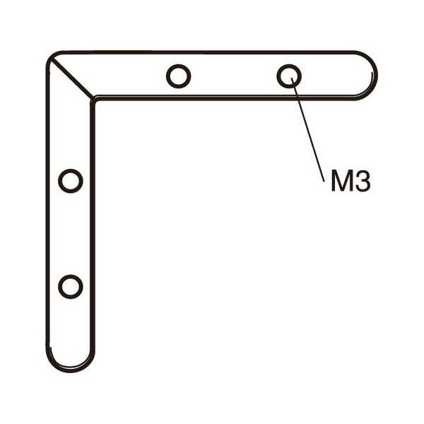 福井金属工芸:アルミ額用鉄コーナー金具2t 45 6.7 M3 4 400個入 6332 額縁 壁 インテリア