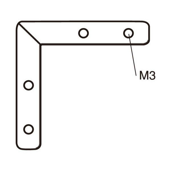 福井金属工芸:アルミ額用鉄コーナー金具2t 45 8.2 M3 4 400個入 6333 額縁 壁 インテリア