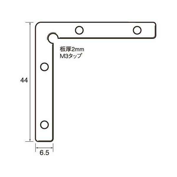 福井金属工芸:アルミ額用鉄角金具44 6.5 500個入 6273 額縁 壁 インテリア