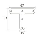 福井金属工芸:ステンレスT型金具67mm 100個入 6288 額縁 壁 インテリア