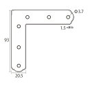 福井金属工芸:ステンレス角金具93×20.5 30個入 6298 額縁 壁 インテリア