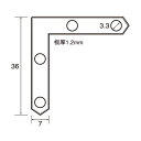 福井金属工芸:黄銅角金具36×7 200個入 6231 額縁 壁 インテリア