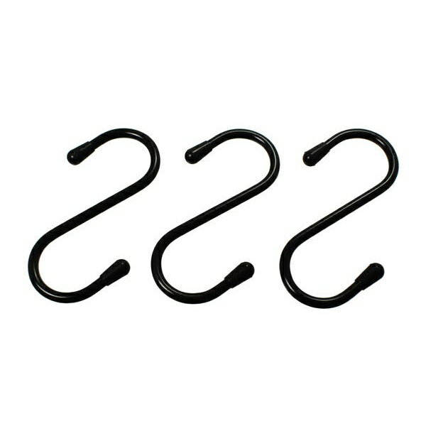 【5/25限定！抽選で最大100%ポイントバック★要エントリー】ニッサチェイン:黒 抗菌ファミリーフック 100mm （3個入） A-785K ニッサチェイン Sフック Sカン フック