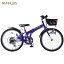 池商:MTB22・6SP・CIデッキ付/折畳 M-822F BL【メーカー直送品】 子供 キッズ マイパラス 折畳 MTB 22 M-822F BL