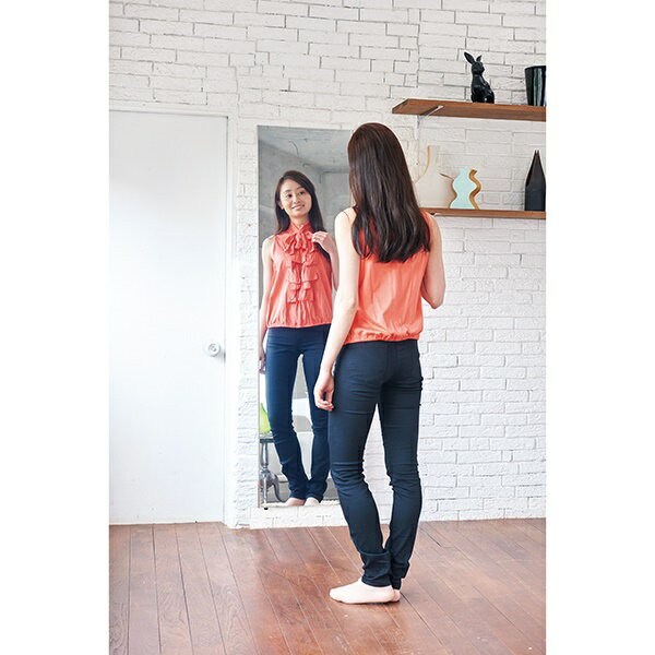 リフェクス(REFEX):新ロング姿見ミラー 40×140cm (厚み2.15cm) シャンパンゴールド 太枠 NRM9/SG【メーカー直送品】 リフェクス ミラー 姿見 安全 割れない 鏡 軽い きれい NRM9/SG