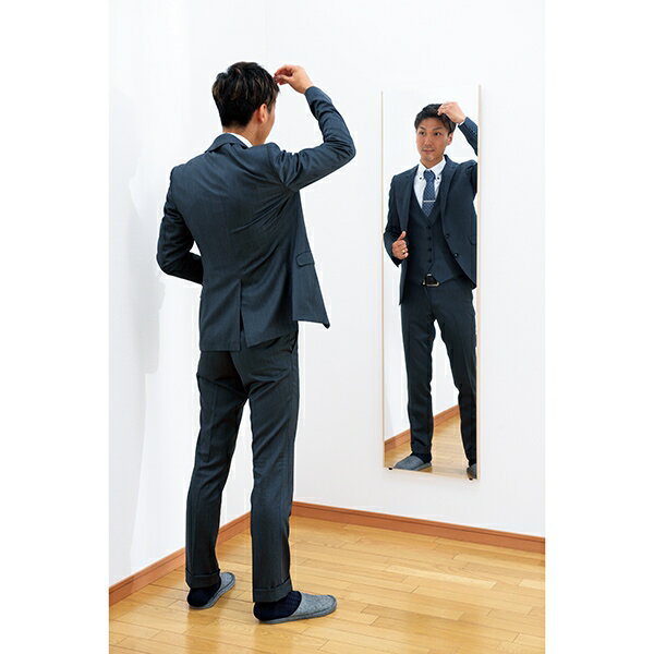 リフェクス(REFEX):新ロング姿見ミラー 40×140cm (厚み2.15cm) シャンパンゴールド 太枠 NRM9/SG【メーカー直送品】 リフェクス ミラー 姿見 安全 割れない 鏡 軽い きれい NRM9/SG [2]