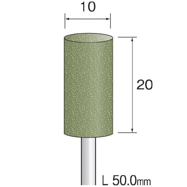 ミニター: （#D3623）軸付ゴム砥石#320 （10コ） DB3533 研磨用 ゴム 砥石