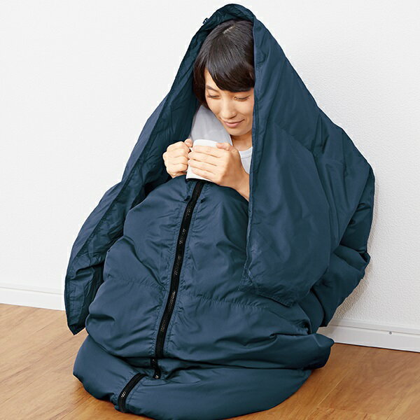 ケントハウス:マルチユースダウンケット ネイビー 羽毛 寝袋 防災 ダウンケット 肌掛け 車中泊 コンパクト PW99506 日本製 国産通販格安セール情報　楽天　通販