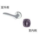 川口技研 65mm Jレバー (20番)シリーズ 戸襖錠・丸座・右吊元 ニッケル バックセット JL-20-2M-TN(R) BS6 川口技研 レバーハンドル ...