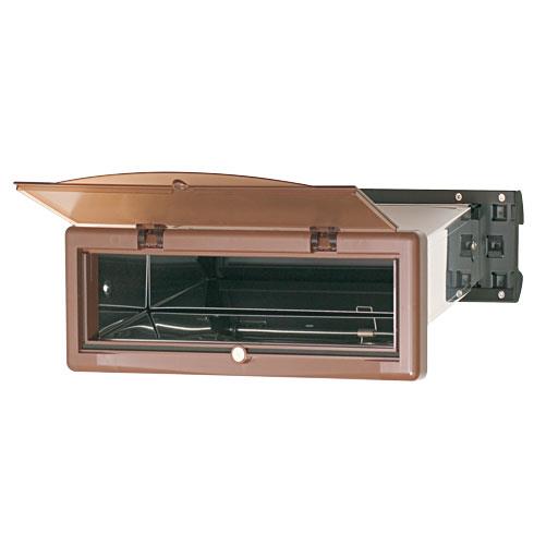 水上 No.2000ポスト 内フタ気密型 厚壁用（壁厚調整範囲191~290mm） 黒 1-5852
